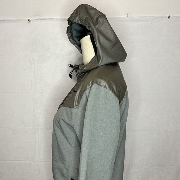Nike Pro Running Jacket Womens Gray Red Hooded Full Zip Stretch Sz. S - Picture 6 of 10
